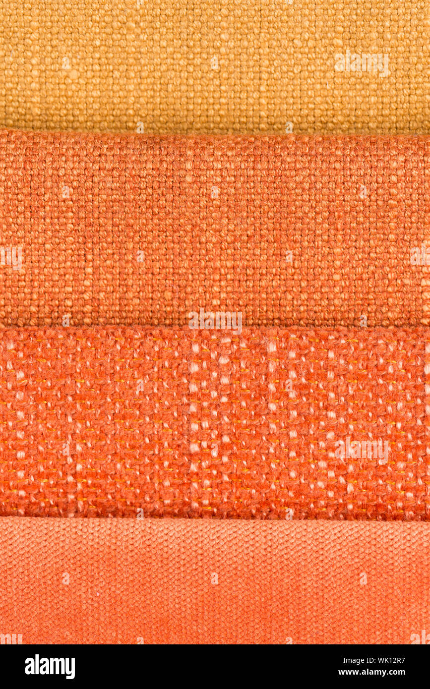Closeup detail of orange fabric texture background Stock Photo Alamy