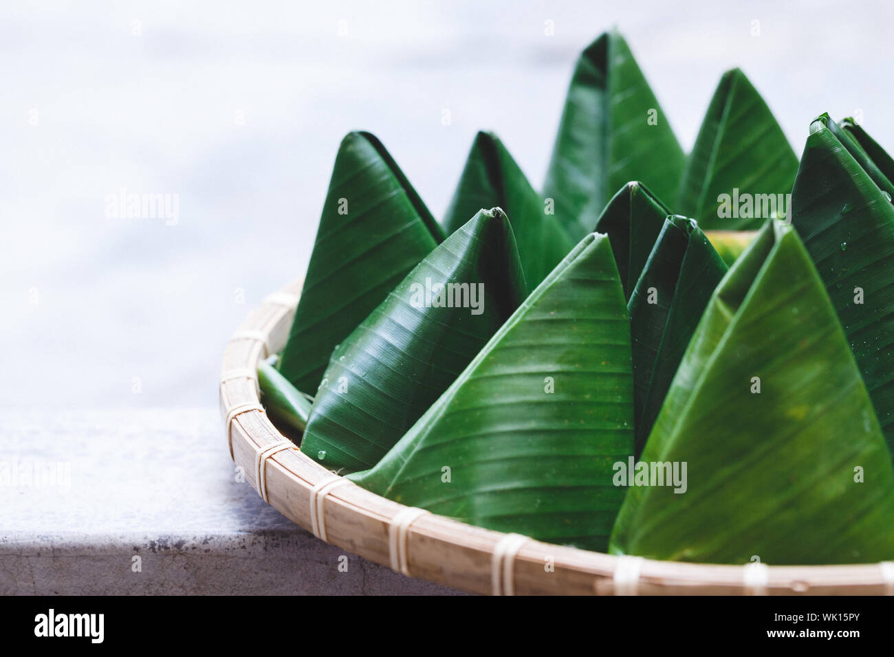 Food Wrapped In Banana Leaves High Resolution Stock Photography and