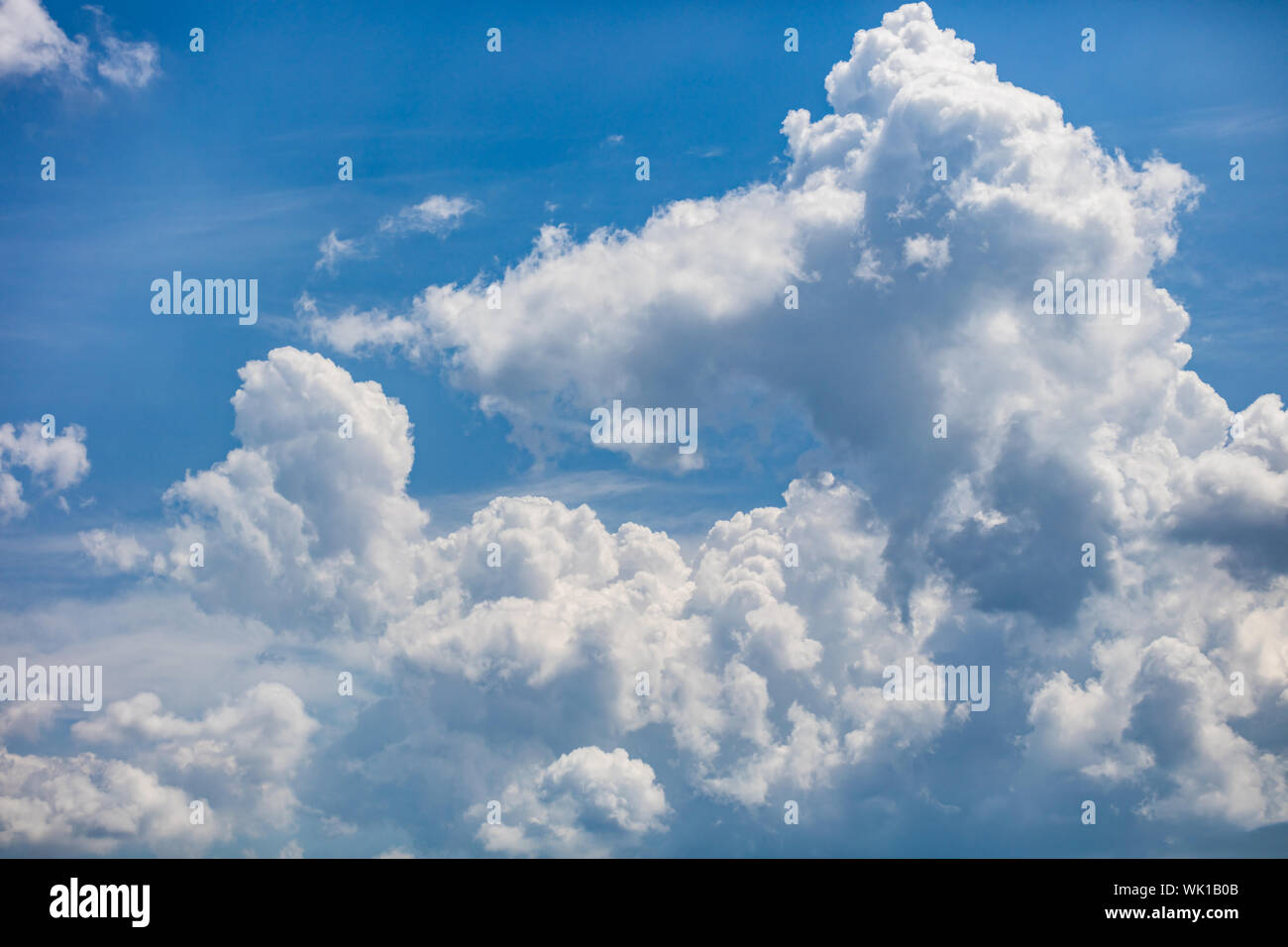 blue sky with clouds closeup, natural landscape Stock Photo - Alamy