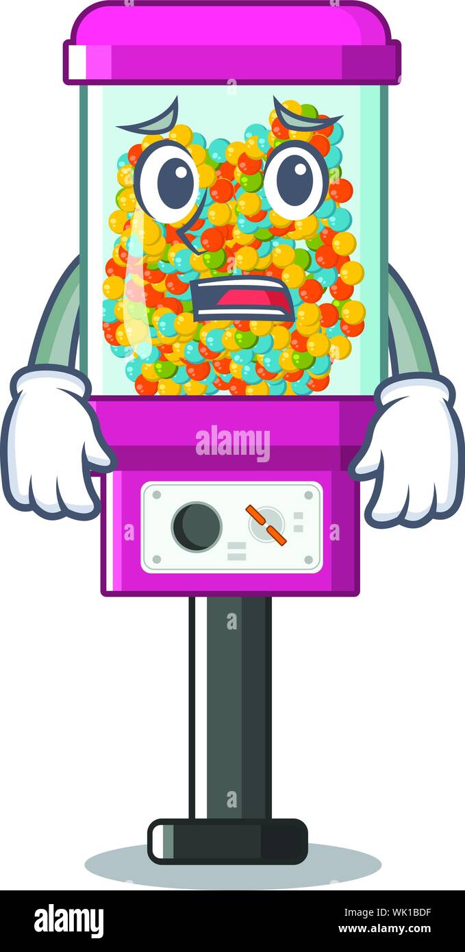 Scared Vending Machine Afraid candy vending machine with the character Stock Vector Image ...
