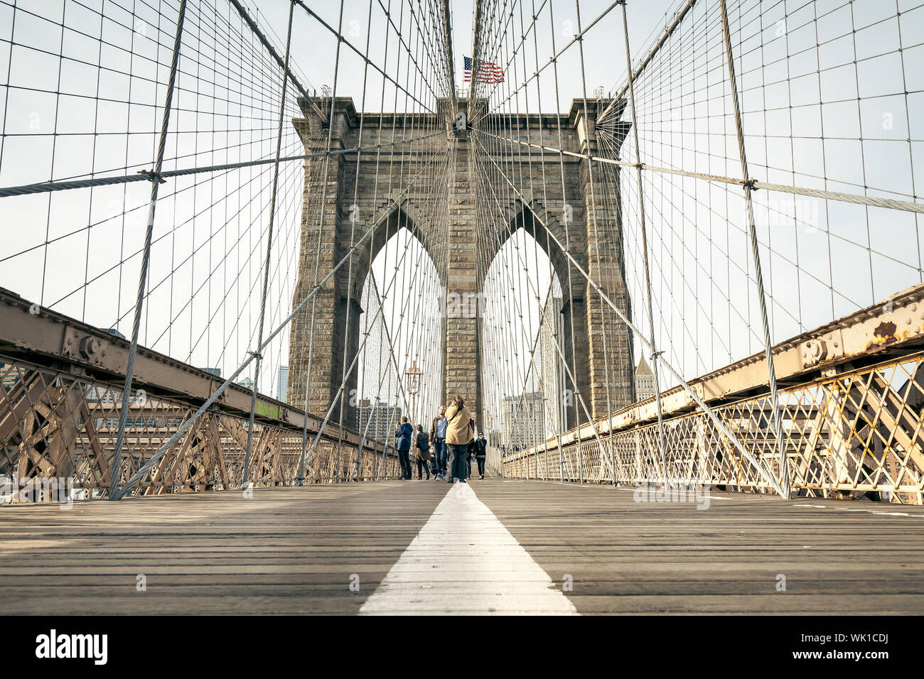 Old image of brooklyn bridge hi-res stock photography and images - Alamy