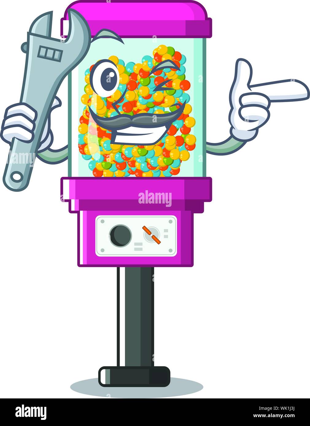 Mechanic candy vending machine on the cartoon Stock Vector Image & Art