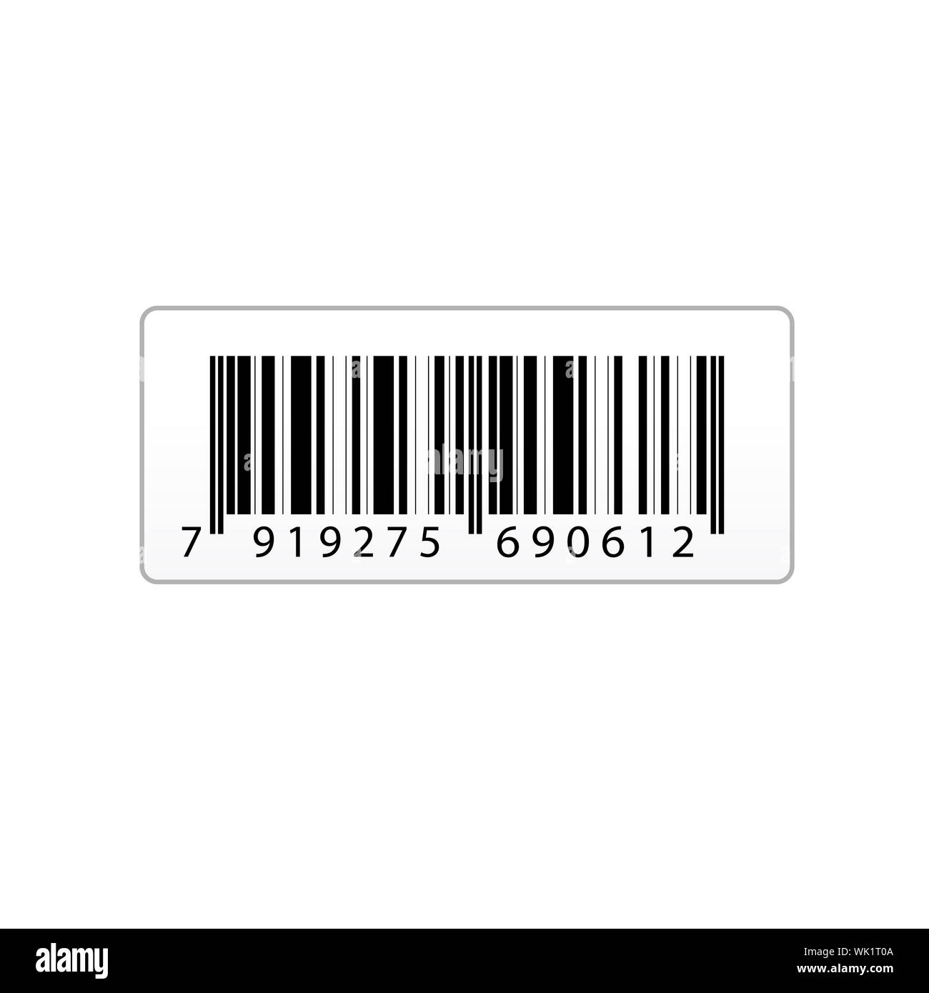 illustration of vector bar code sticker on an isolated background Stock  Photo - Alamy