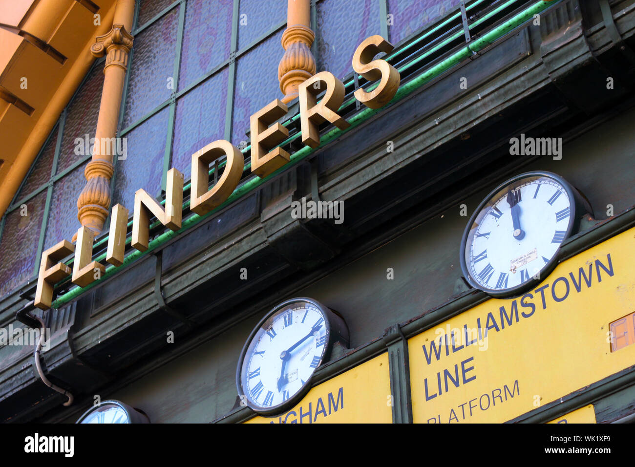 Flinders street station clocks hires stock photography and images Alamy