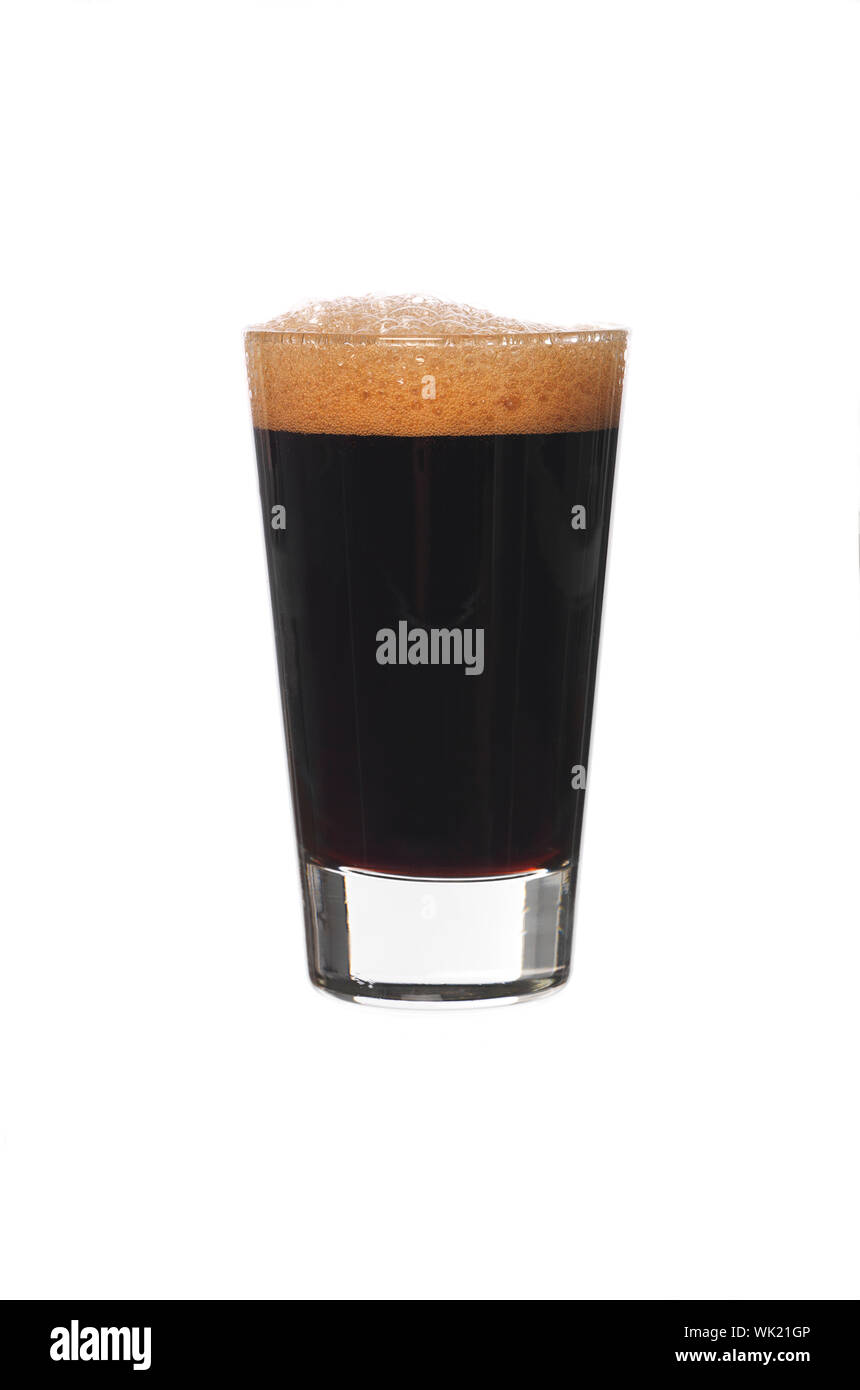 Glass of cola isolated on white background Stock Photo - Alamy