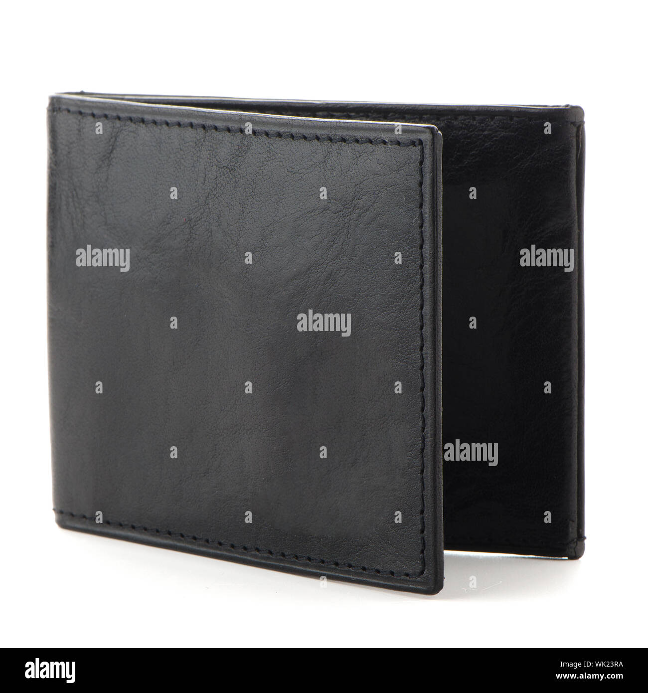 Black leather purse isolated on white background Stock Photo - Alamy
