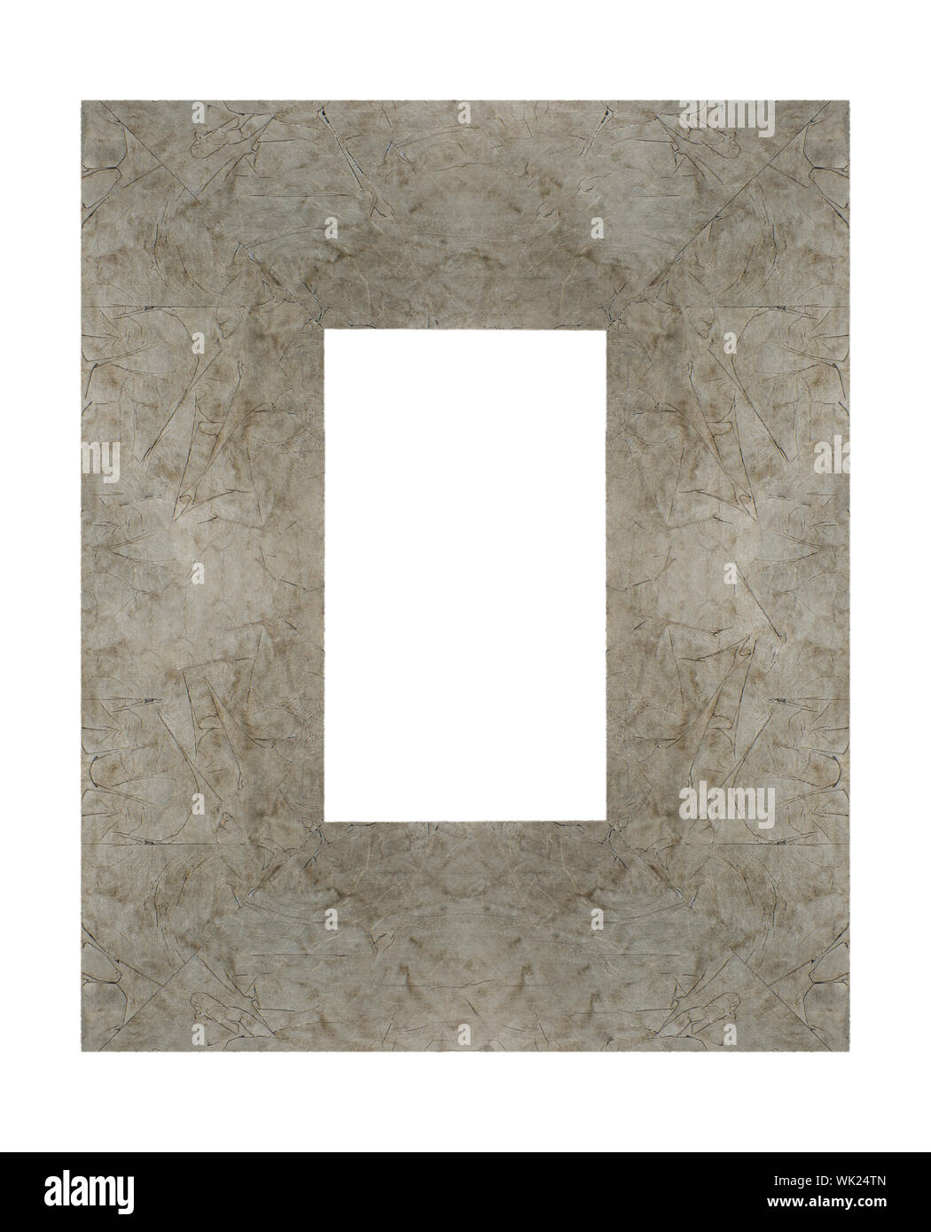 Stylish Silver Frame isolated on white background Stock Photo - Alamy