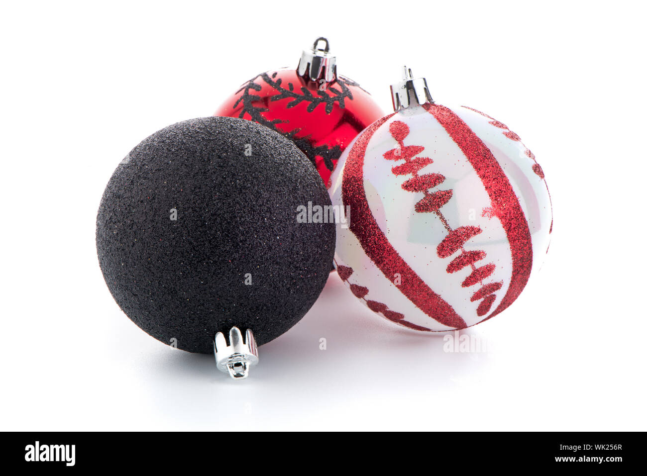christmas decorative balls on white background Stock Photo Alamy