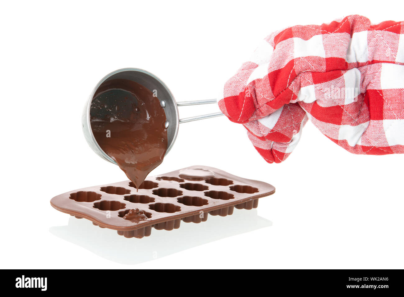 Silicon mold for making chocolate Stock Photo Alamy