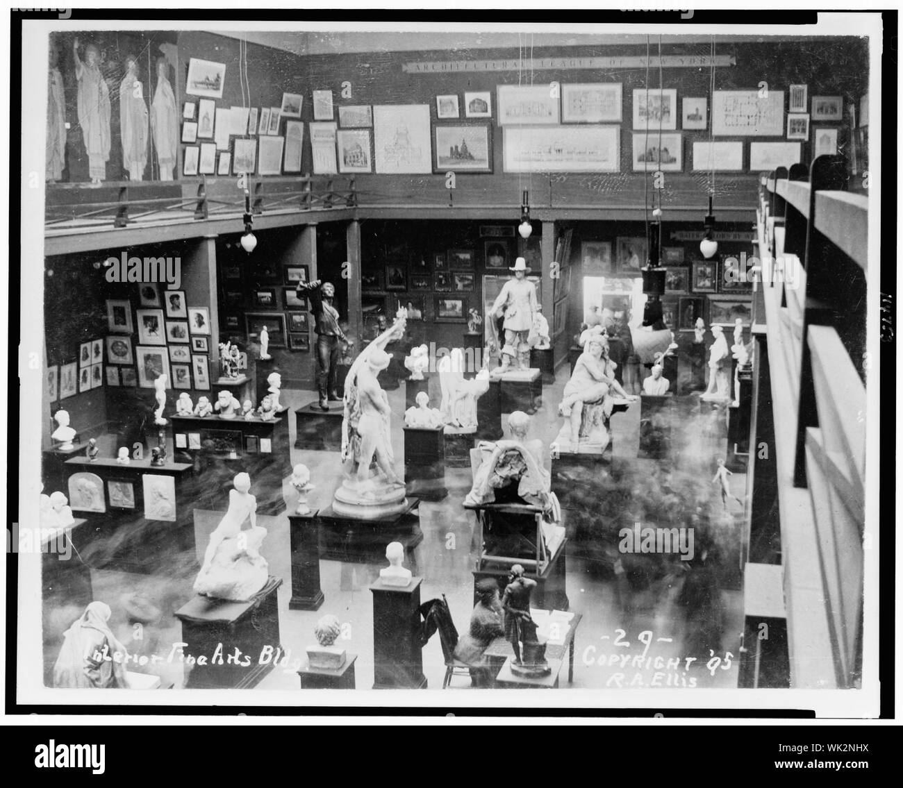 Interior of Fine Arts Building, Cotton States Exposition, Atlanta Stock