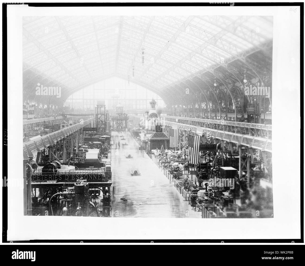 Interior of Gallery of Machines, showing machinery, Paris Exposition ...