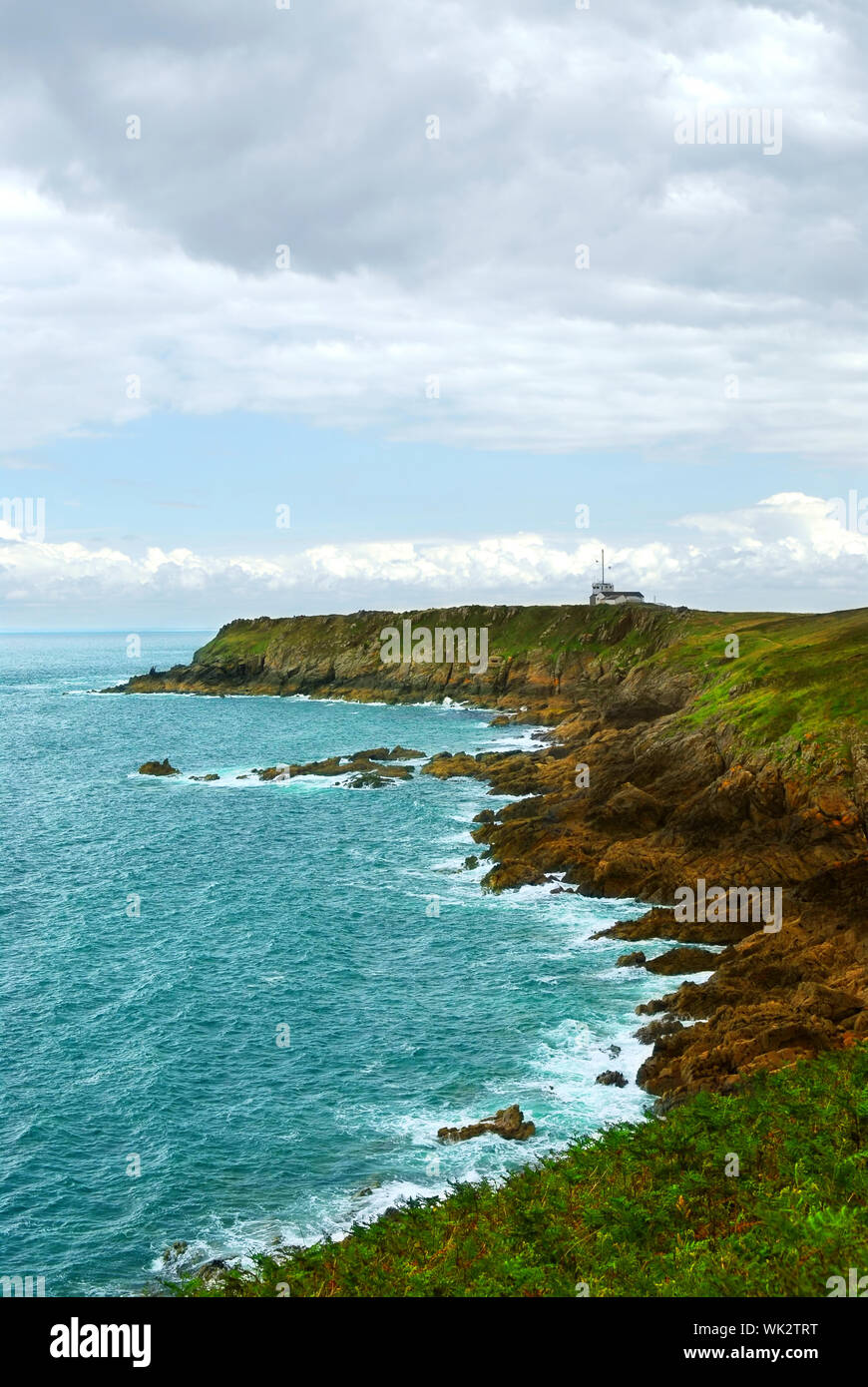 Landscape of rocky Atlantic coast in Brittany, France Stock Photo - Alamy