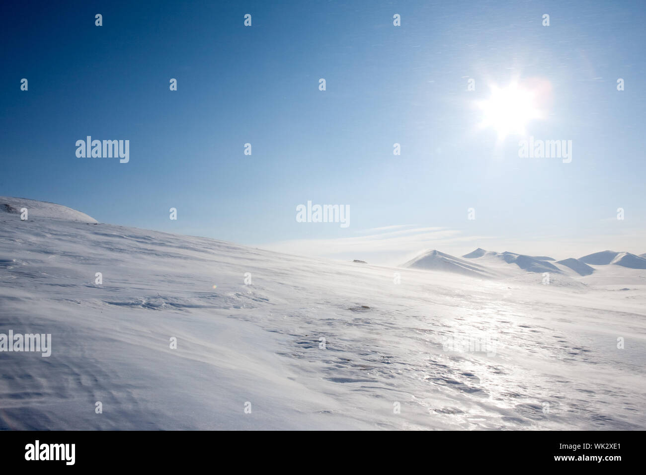 Svalbard Landscape Stock Photo