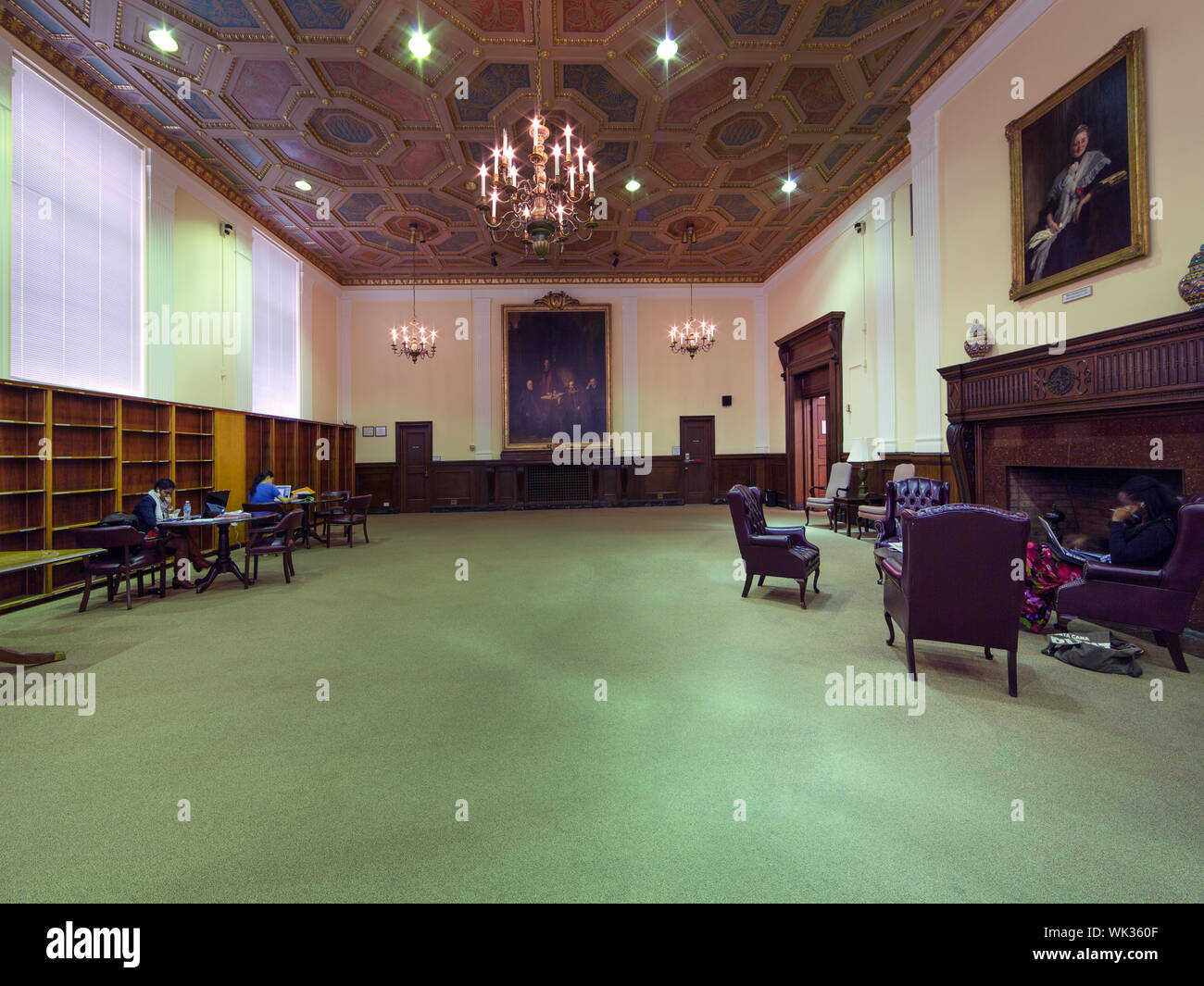 Interior of the William H. Welch Medical Library, the library of the