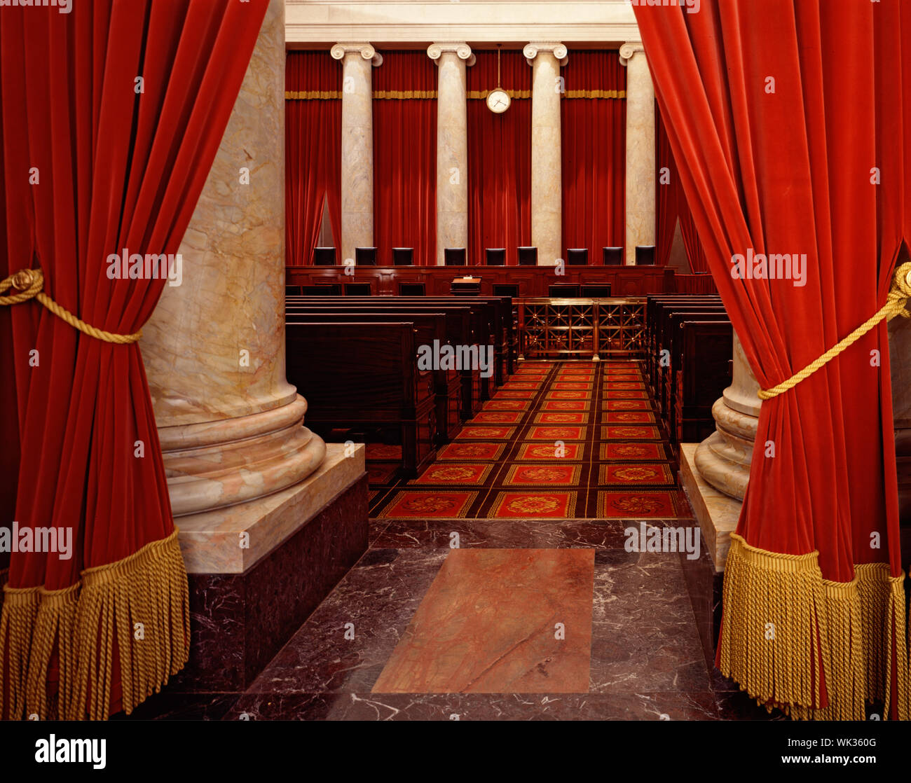 Interior Of The U S Supreme Court Washington D C Stock