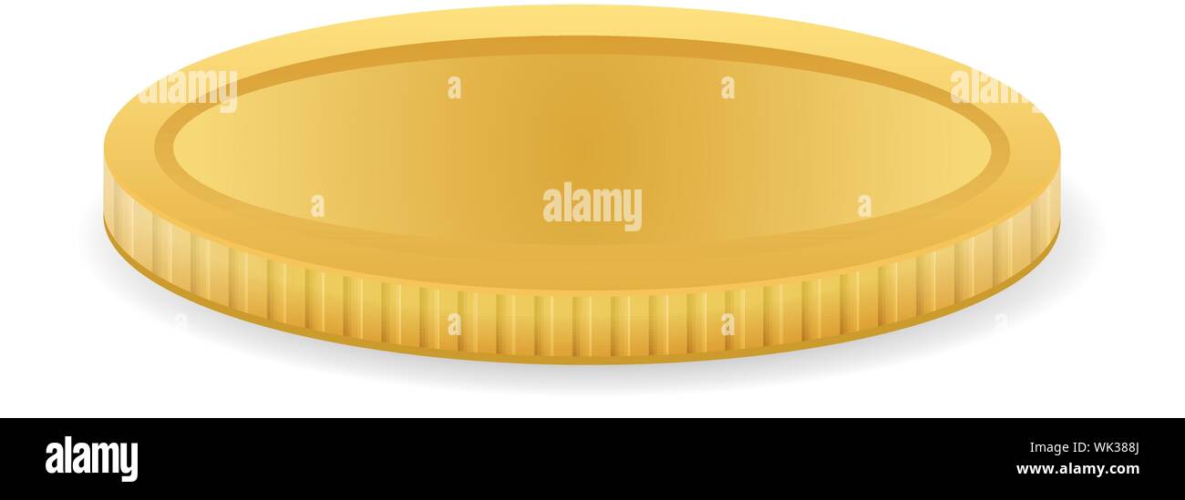 Gold coin on a white background Stock Vector Image & Art - Alamy