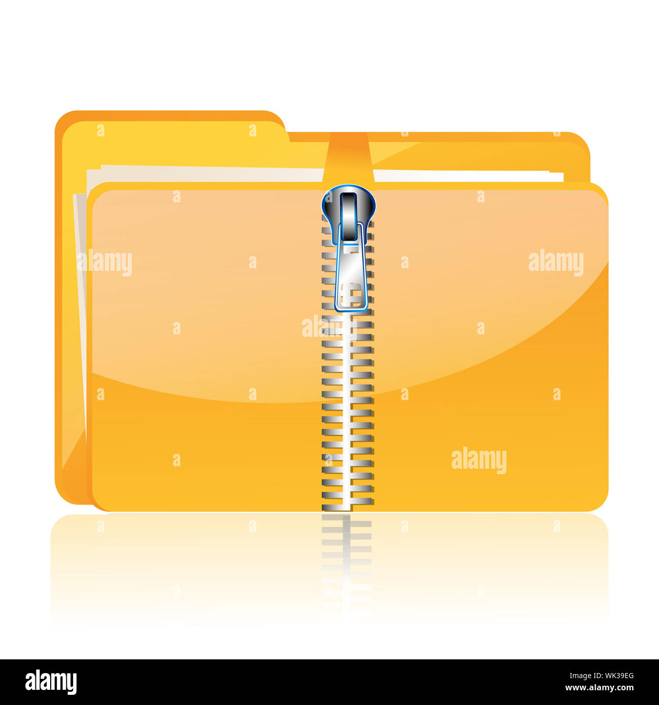 illustration of zipped folder on isolated background Stock Photo Alamy