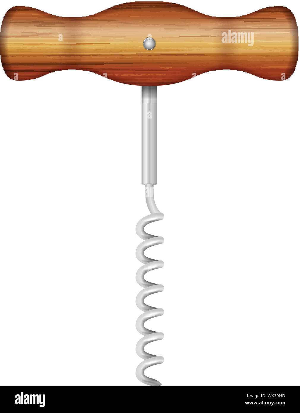 Corkscrew on a white background. Vector illustration Stock Vector Image ...