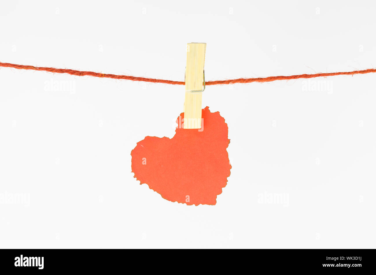 red heart isolated on white background Stock Photo - Alamy