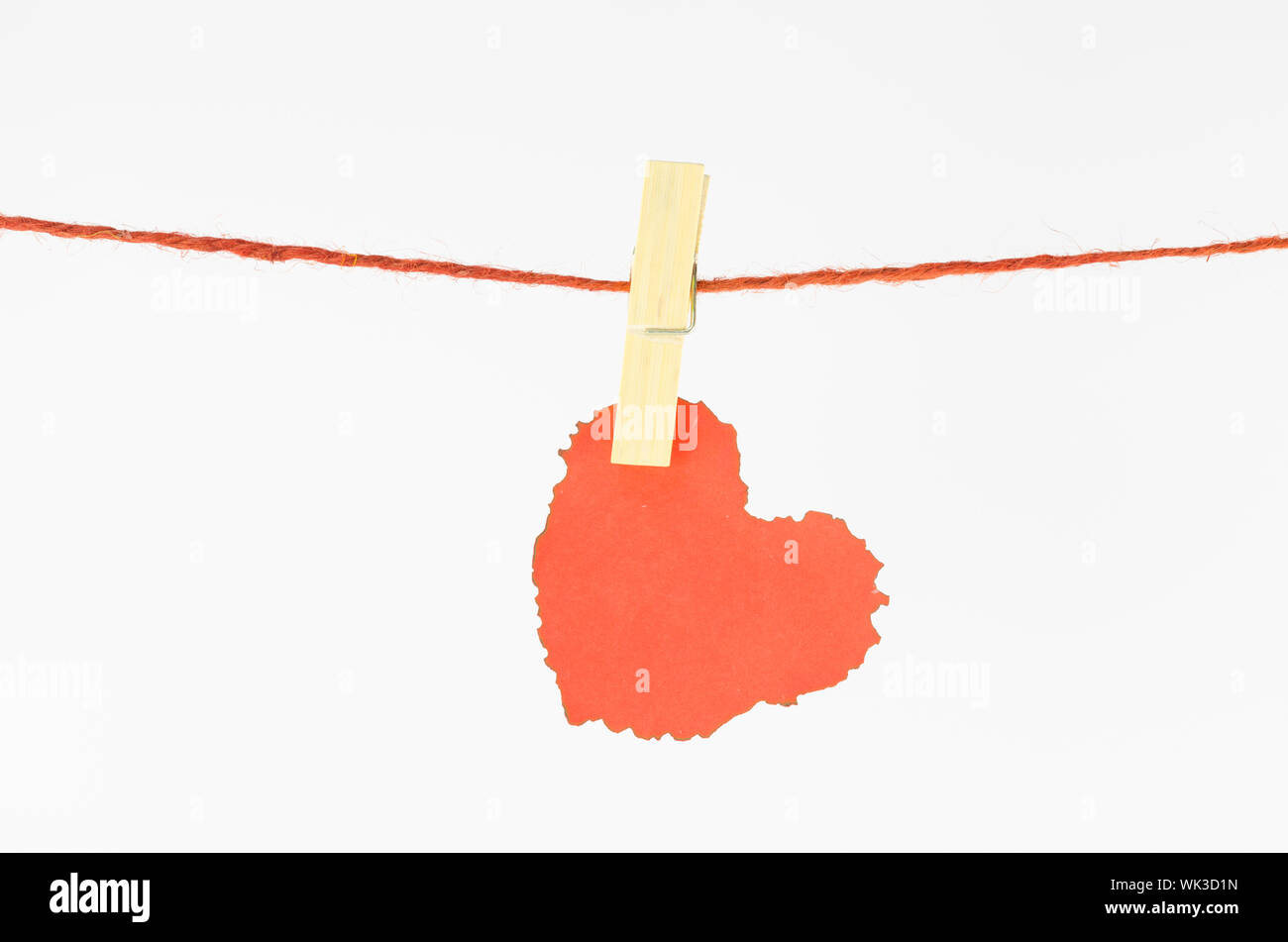 red heart isolated on white background Stock Photo - Alamy