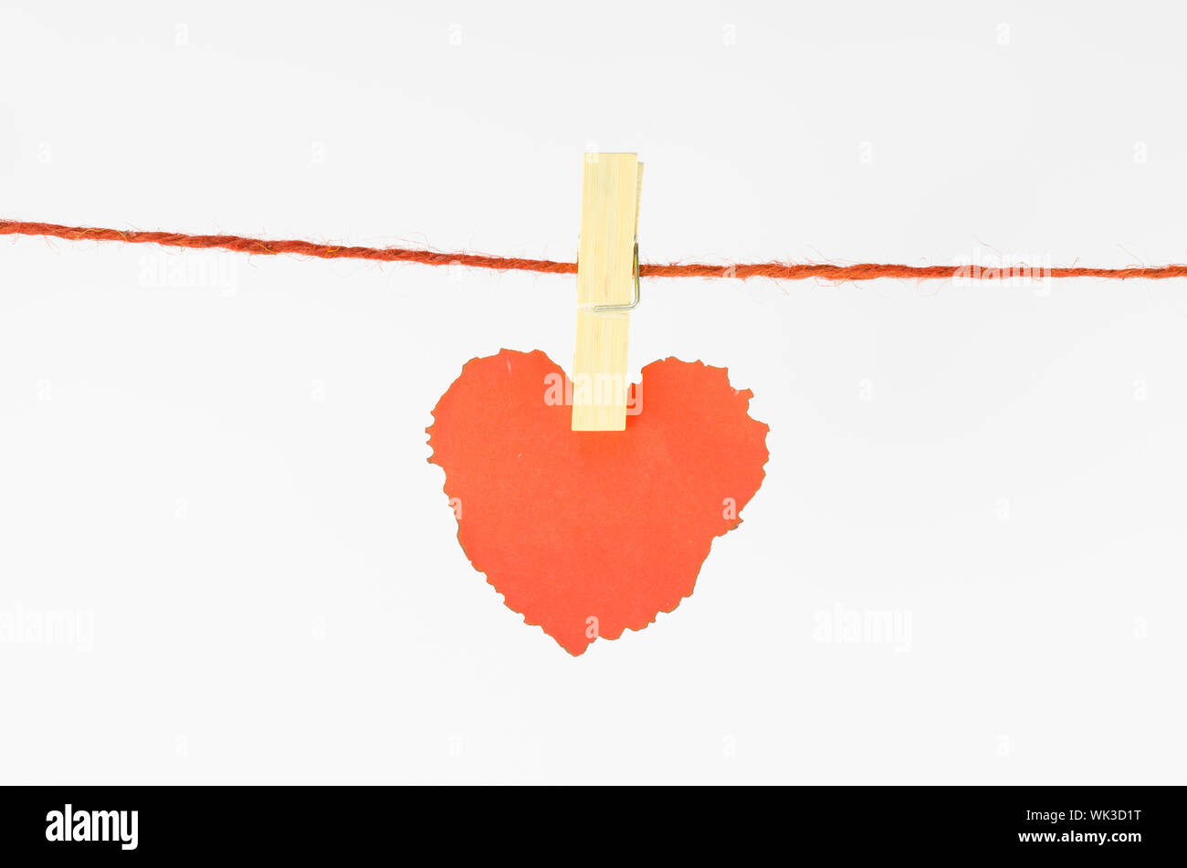 red heart isolated on white background Stock Photo - Alamy