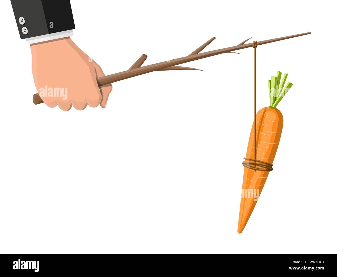 Carrot hanging stick Stock Vector Images Alamy