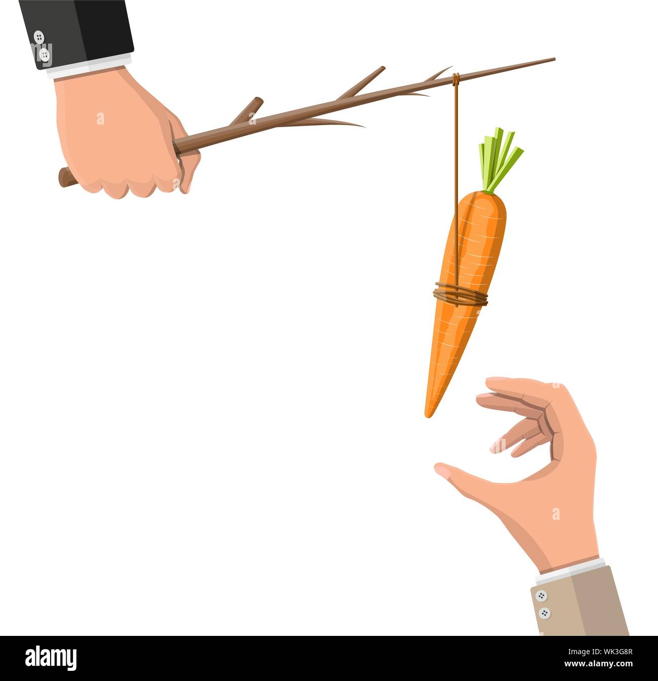 Carrot on a stick Stock Vector Images Alamy