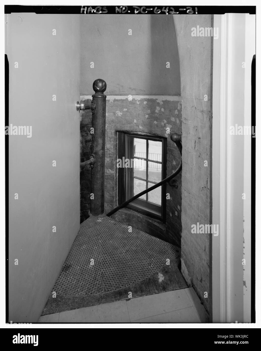 Interior, corner fire escape tower    Photographer   William Lebovich    Title    Interior, corner fire escape tower    Description    Interior, corner fire escape tower, North Wing (Wing 2) - Hospital for Sick Children, 1731 Bunker Hill Road, Northeast, Washington, District of Columbia, DC    Date  1990date QS:P,+1990-00-00T00:00:00Z/9    Medium  1 photographic print. 4 x 5 in.    Collection     Library of Congress         Native name Library of Congress  Location Washington, D.C., United States of America  Coordinates 38° 53′ 19″ N, 77° 00′ 17″ W    Established 24 April 1800  Web page loc.go Stock Photo