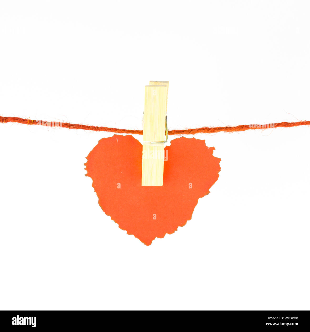red heart isolated on white background Stock Photo - Alamy