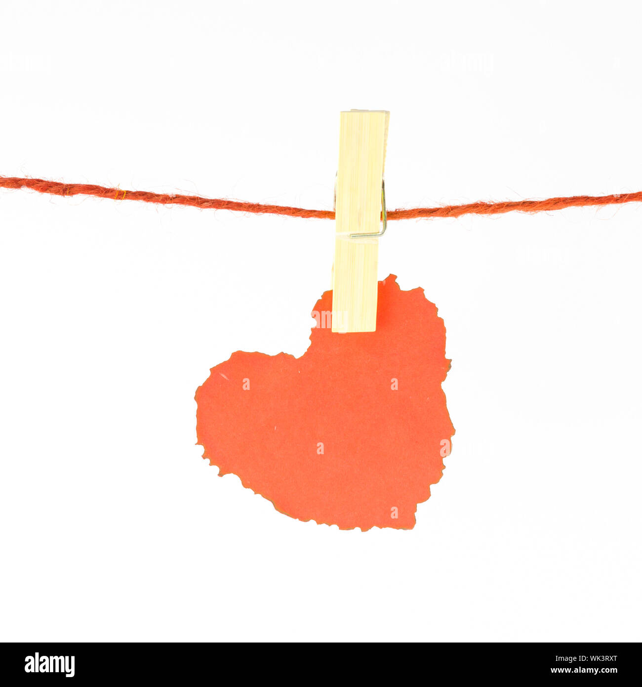 red heart isolated on white background Stock Photo - Alamy