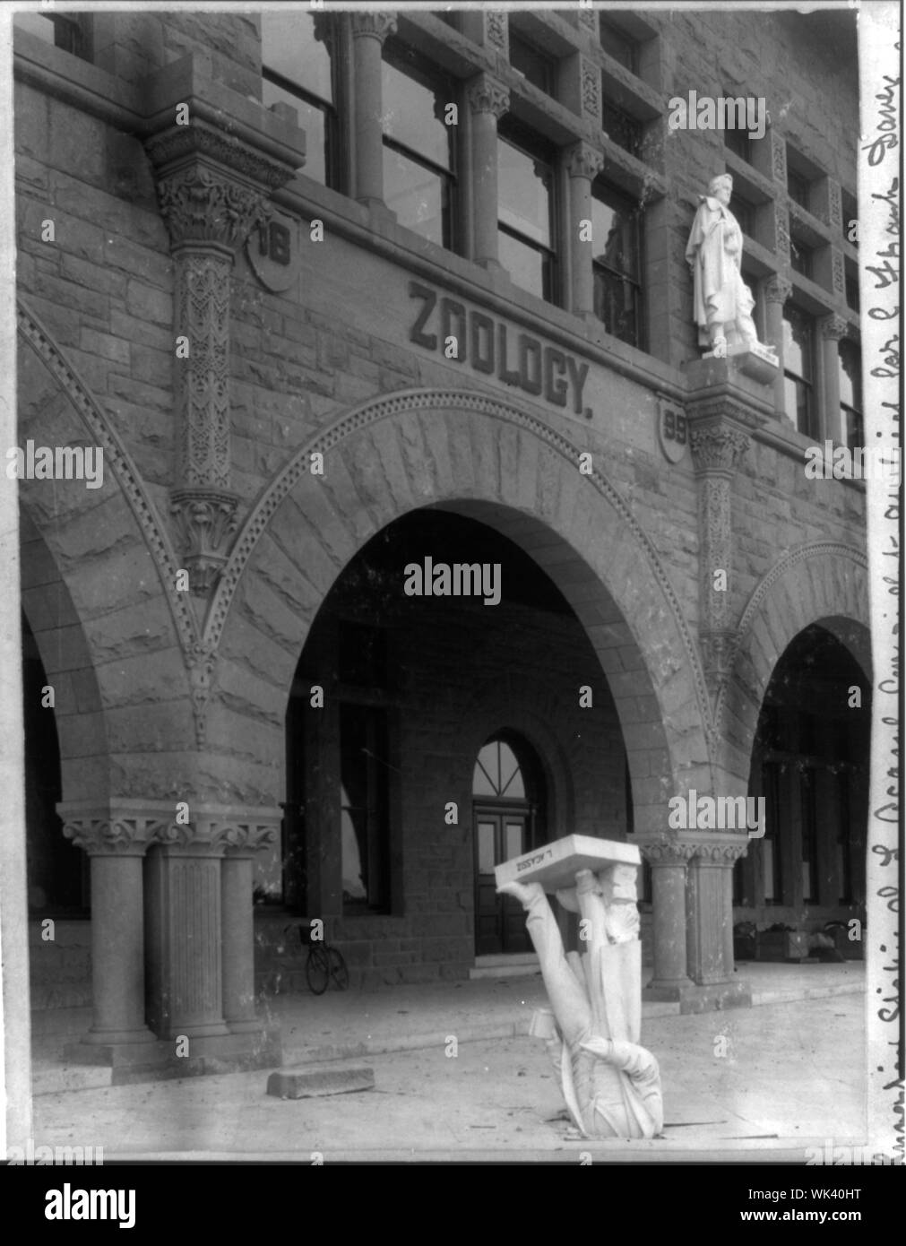 Inverted statue of L. Agassiz Stock Photo Alamy