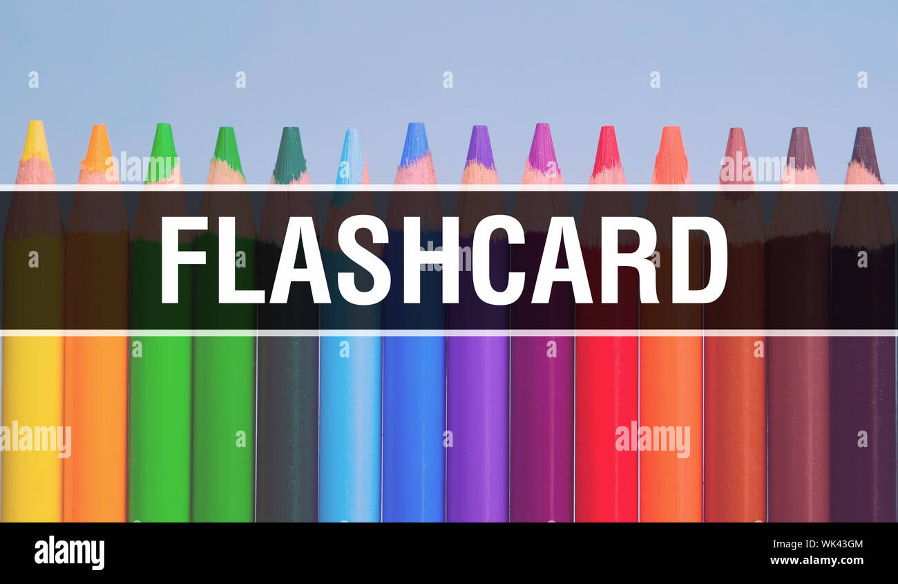 Flashcard concept with education and back to school concept. Creative