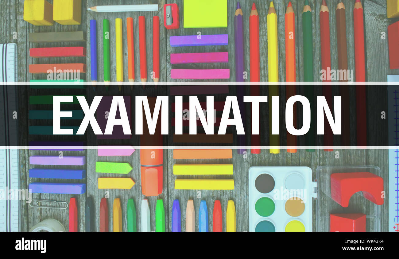examination text with Back to school wallpaper. examination and School