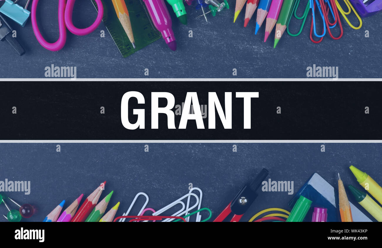 grant text written on Education background of Back to School concept