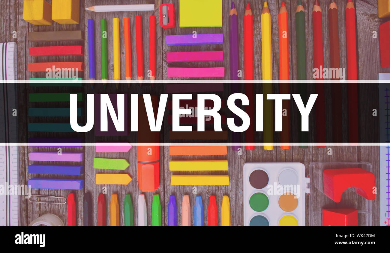 University Text With Back To School Wallpaper University And