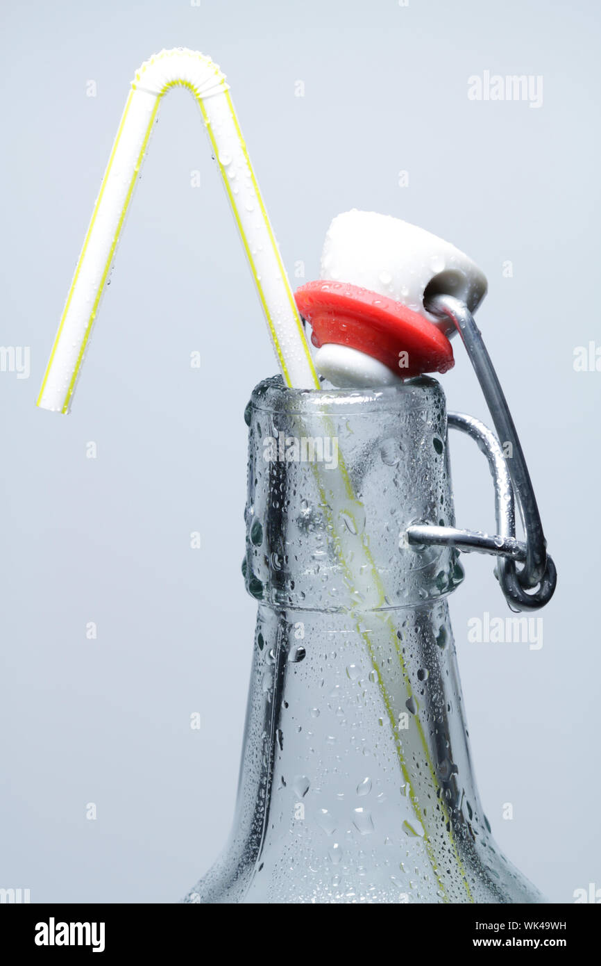 Closeup Of Fliptop Bottle Against White Background Stock Photo Alamy