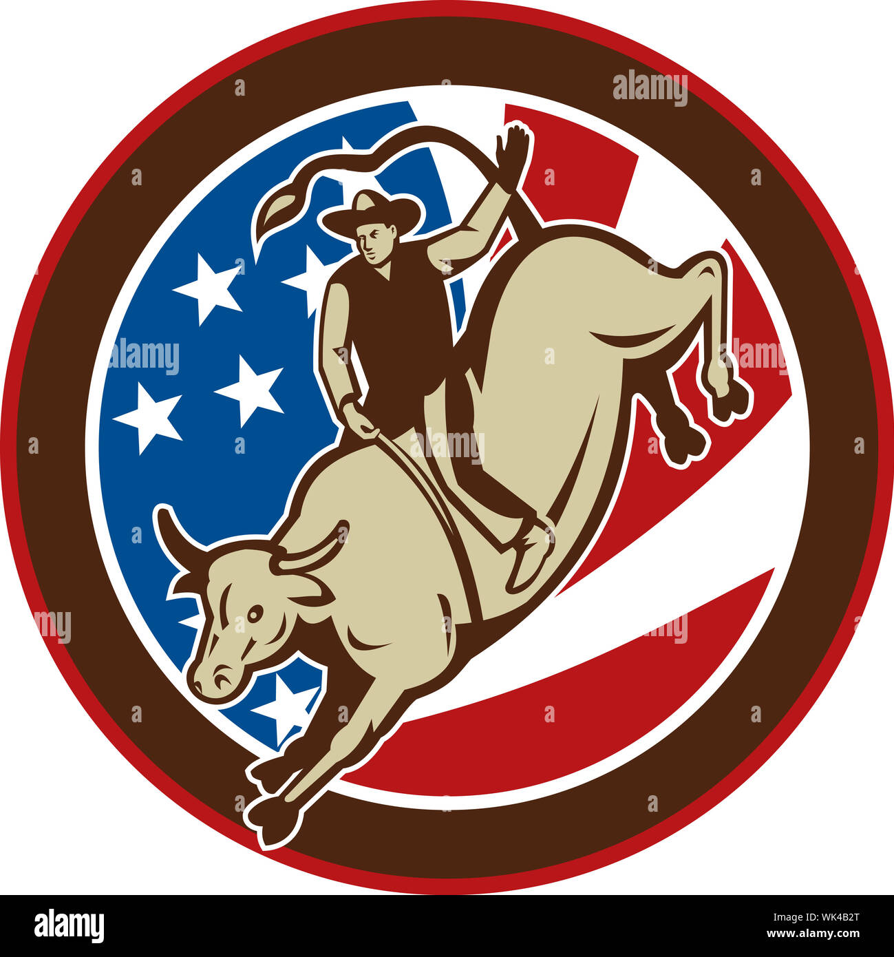 Bull riding vector hi-res stock photography and images - Alamy