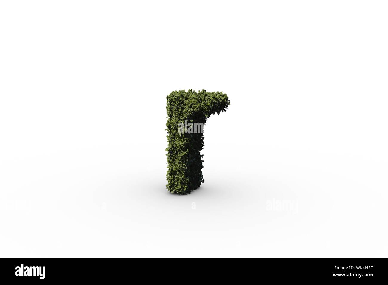 Lower case letter r made of leaves on white background Stock Photo - Alamy