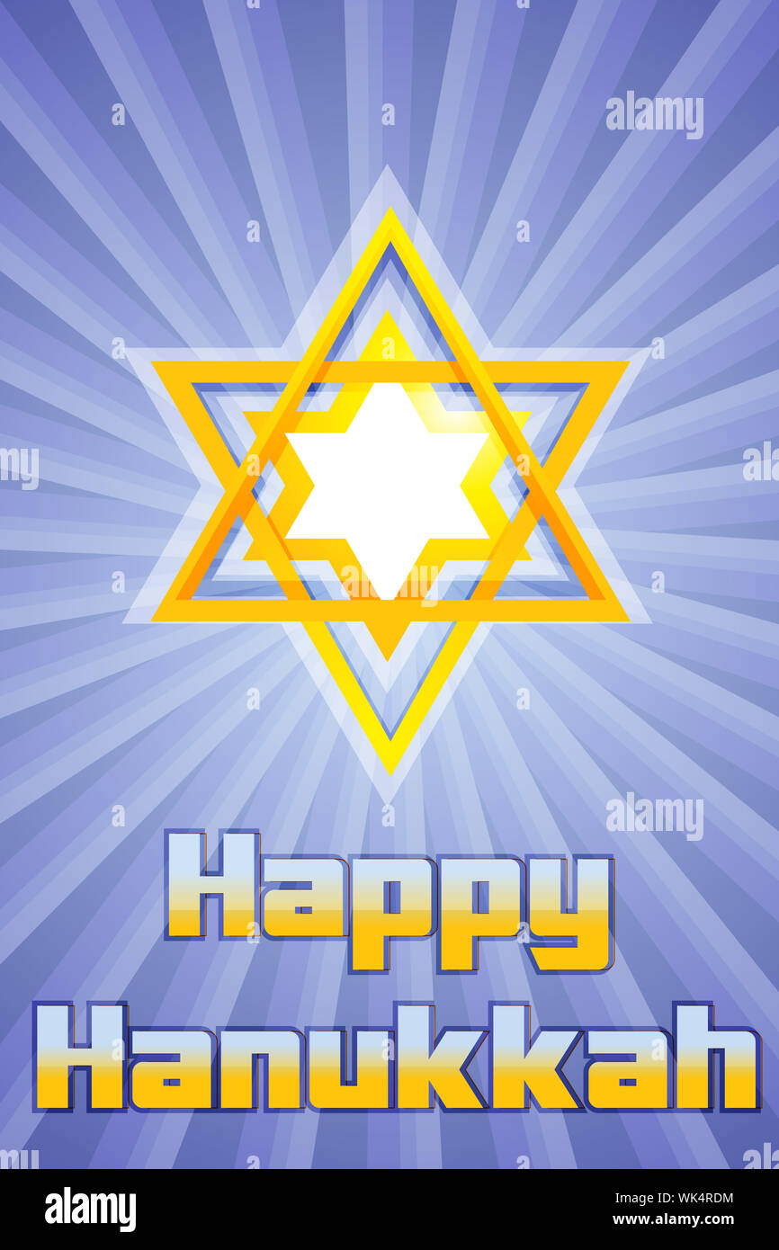 illustration of happy hanukkah with star of david Stock Photo - Alamy