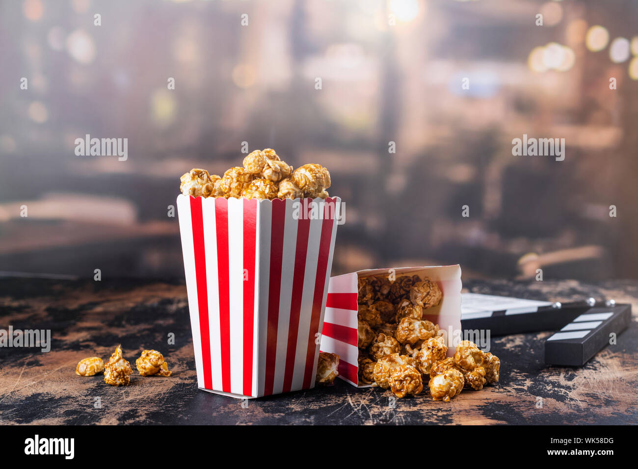 Watching movie concept Stock Photo