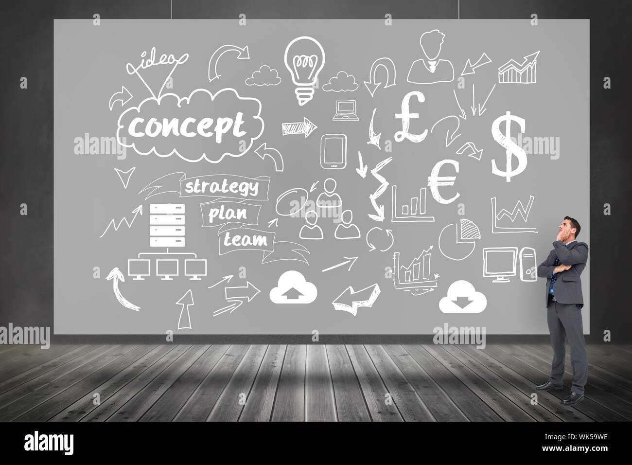 Grey card against dark hi-res stock photography and images - Alamy