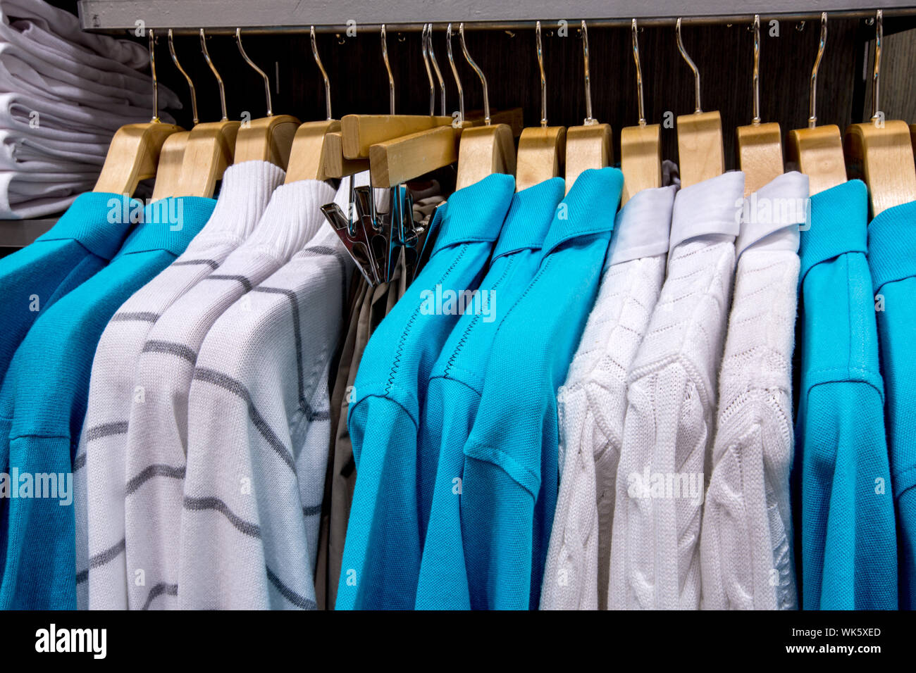 Rack Rainbow Clothes Hangers Indoors Stock Photo by ©belchonock 185291206