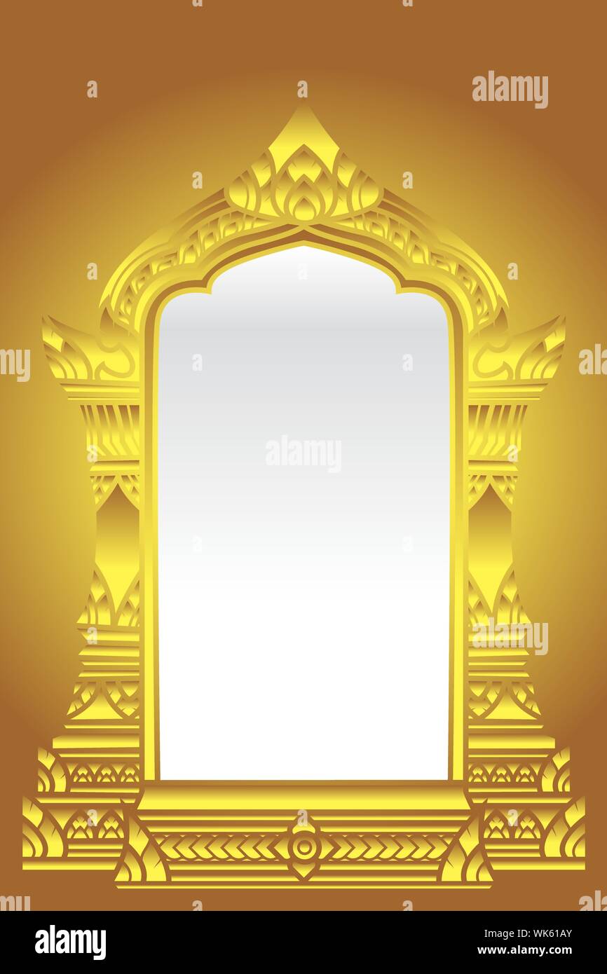 Golden Temple arch Traditional or vintage design for frame and border,  decorative, invitation card, sign printing Stock Vector Image & Art - Alamy
