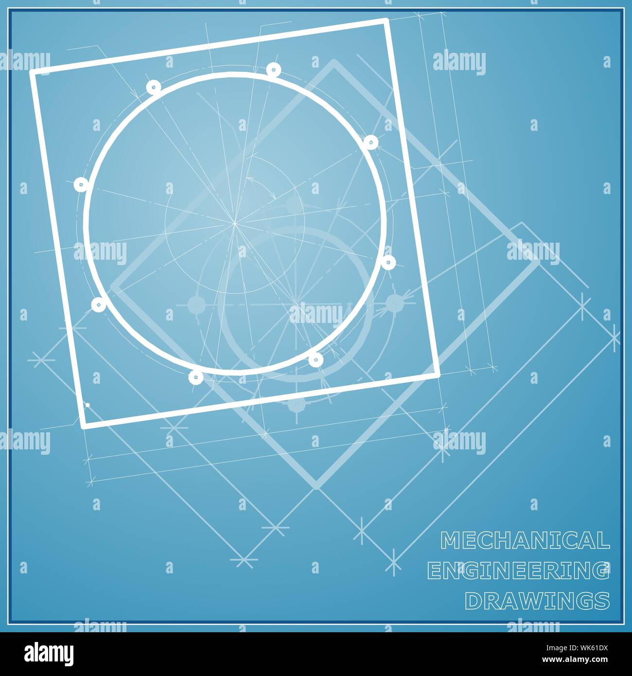 Engineering background Vector. Mechanical engineering blue and white ...