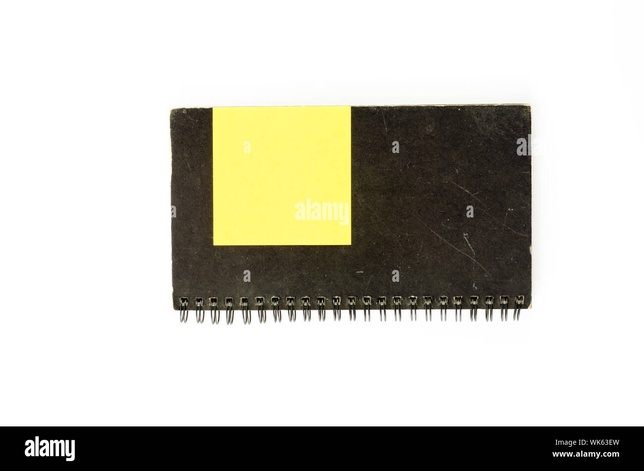 notebook and post it on a white background Stock Photo