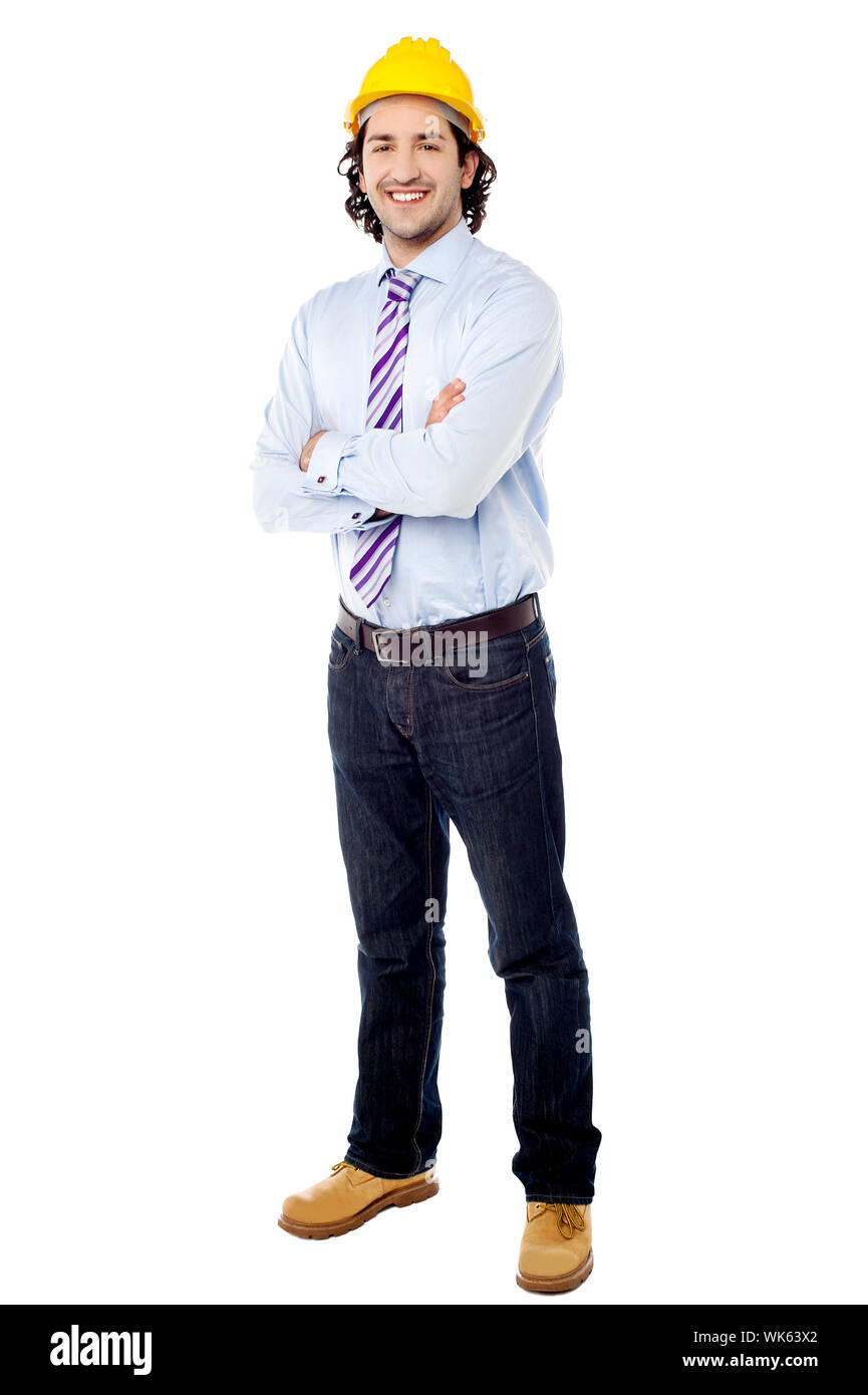 Civil engineer male hard hat Cut Out Stock Images & Pictures - Alamy