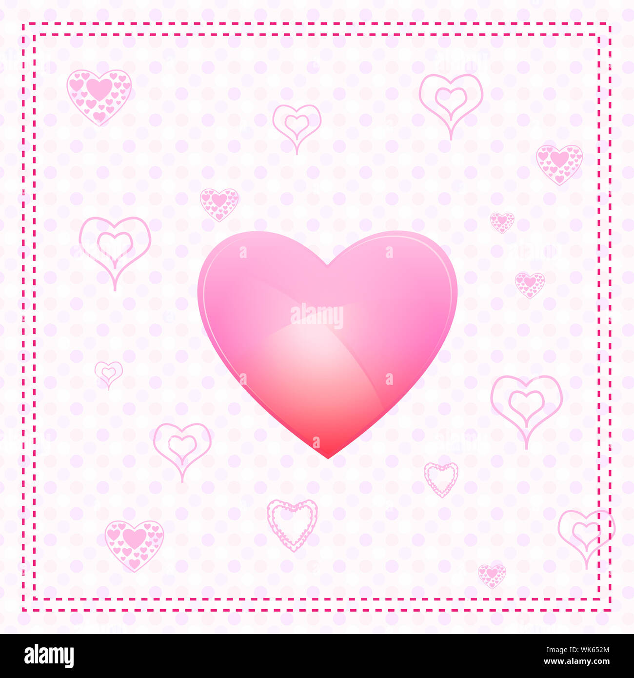 illustration of valentine card with heart Stock Photo - Alamy