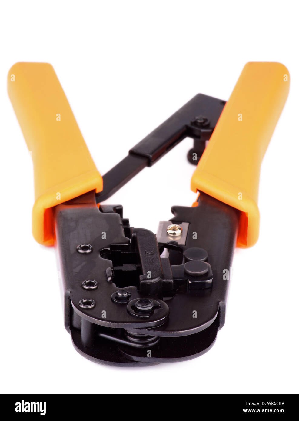 Crimping Tool for Connecting RJ45 and RJ58 Connectors to Computer