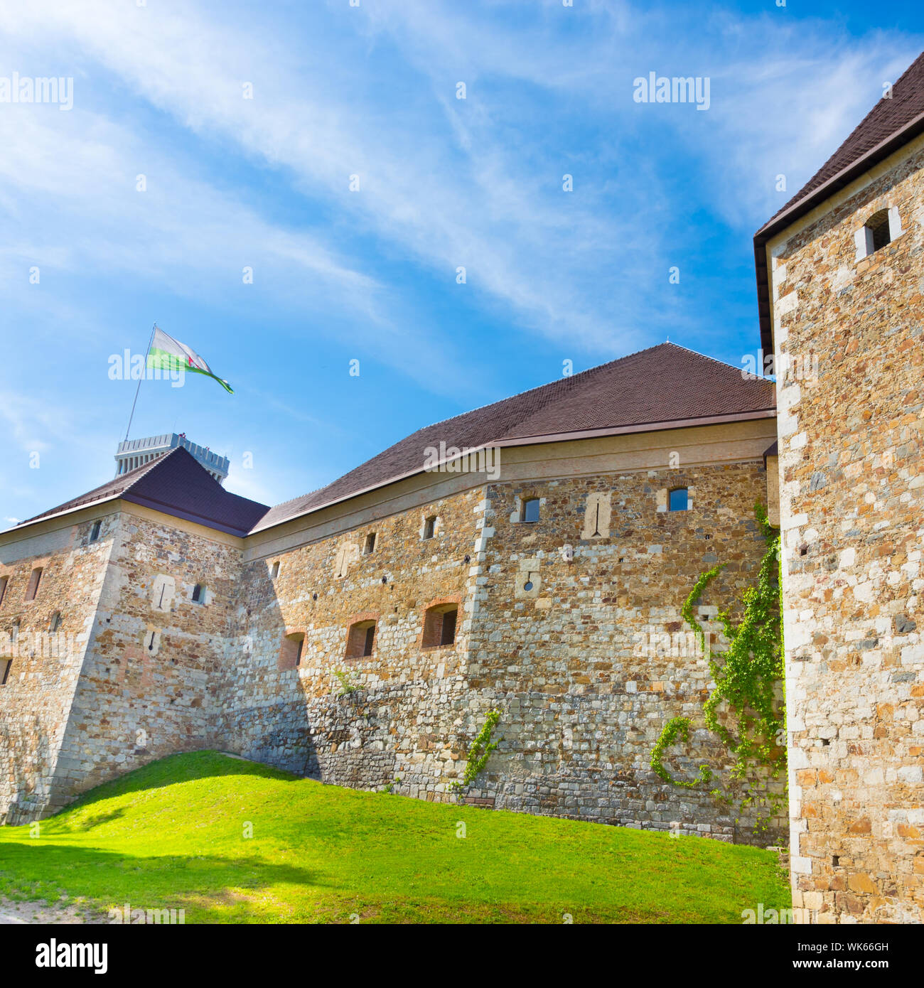Ljubljana castle - Ljubljanski grad, Slovenia, Europe. Stock Photo