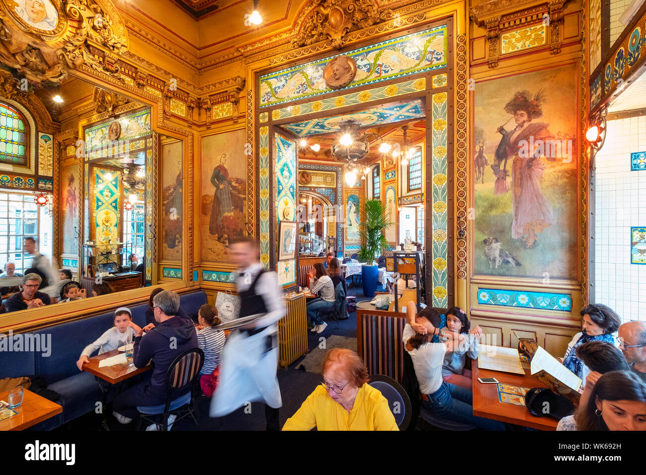La Cigale Restaurant / Brasserie, Nantes, Pays de la Loire, France, Europe Stock Photo